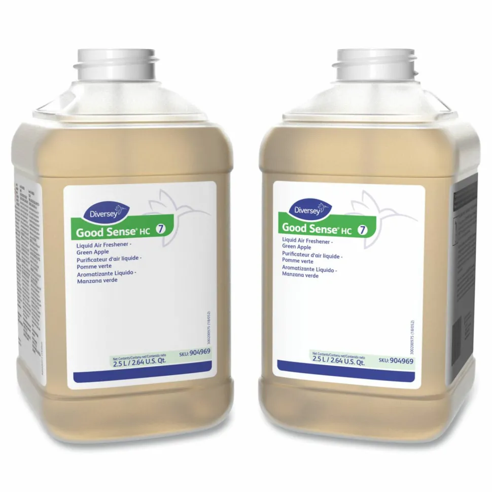Diversey Good Sense Liquid Odor Counteractant, Apple, 84.5 oz, 2/Carton