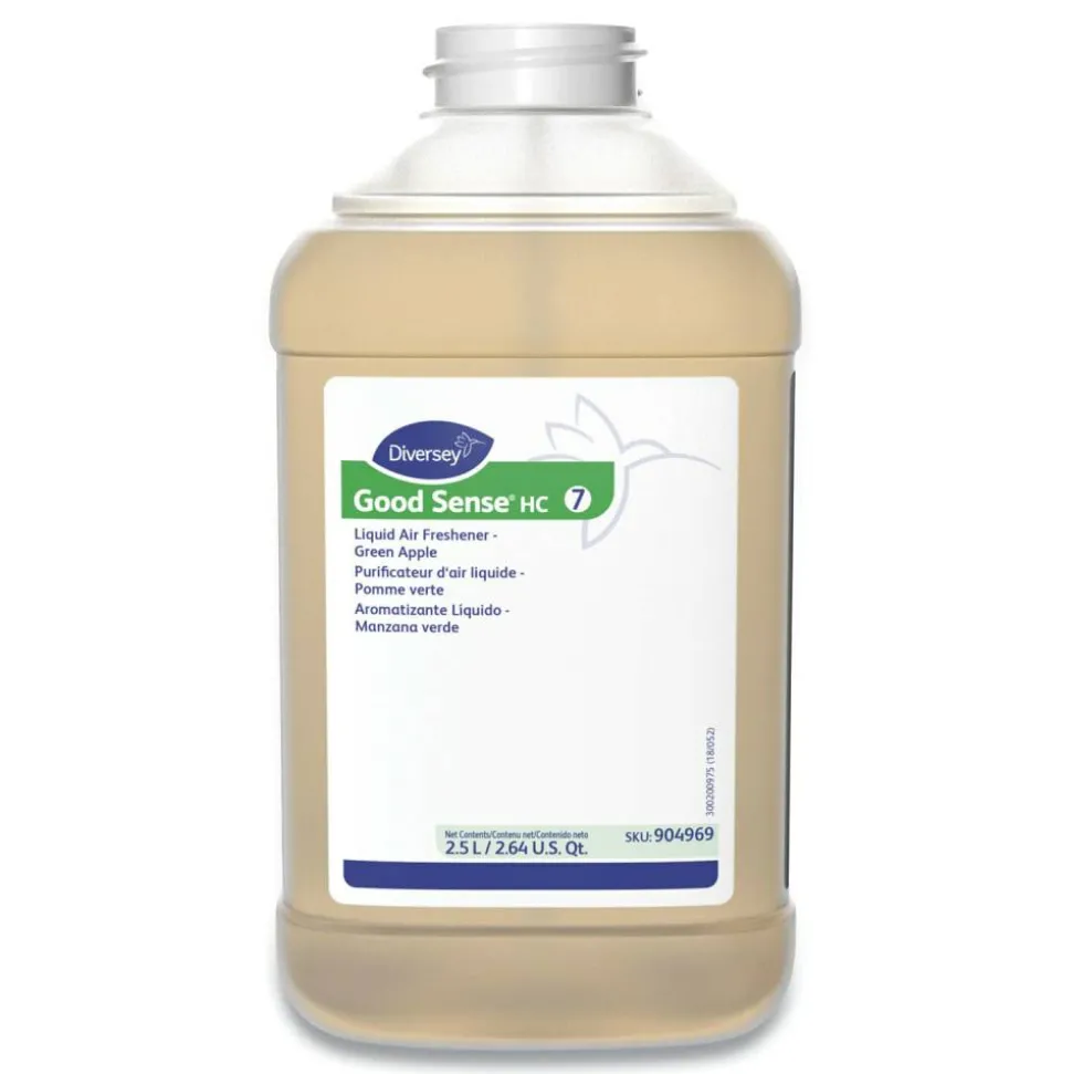 Diversey Good Sense Liquid Odor Counteractant, Apple, 84.5 oz, 2/Carton