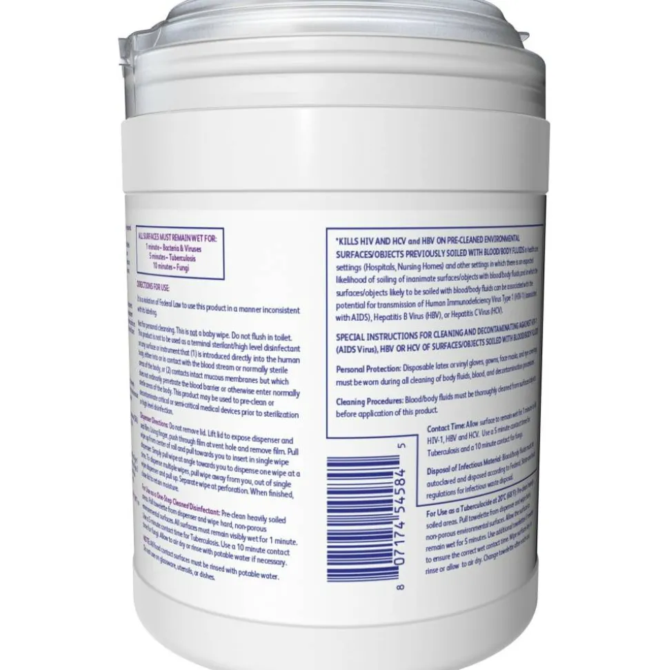 Diversey Oxivir Tb Wipes, Characteristic Scent, 6" x 7", 160 Per Pack, Case Of 12