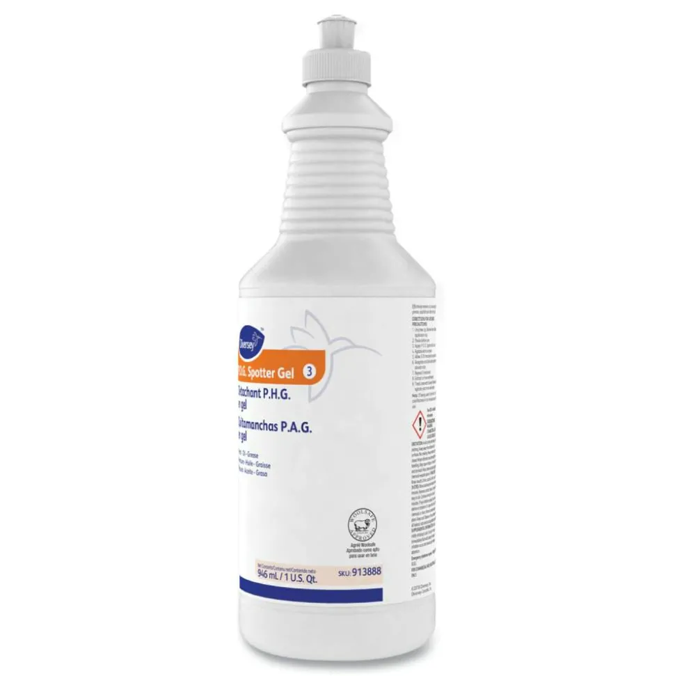 Diversey Paint, Oil and Grease Spotter Gel, Fruity Scent, 32 oz Squeeze Bottle, 6/Carton
