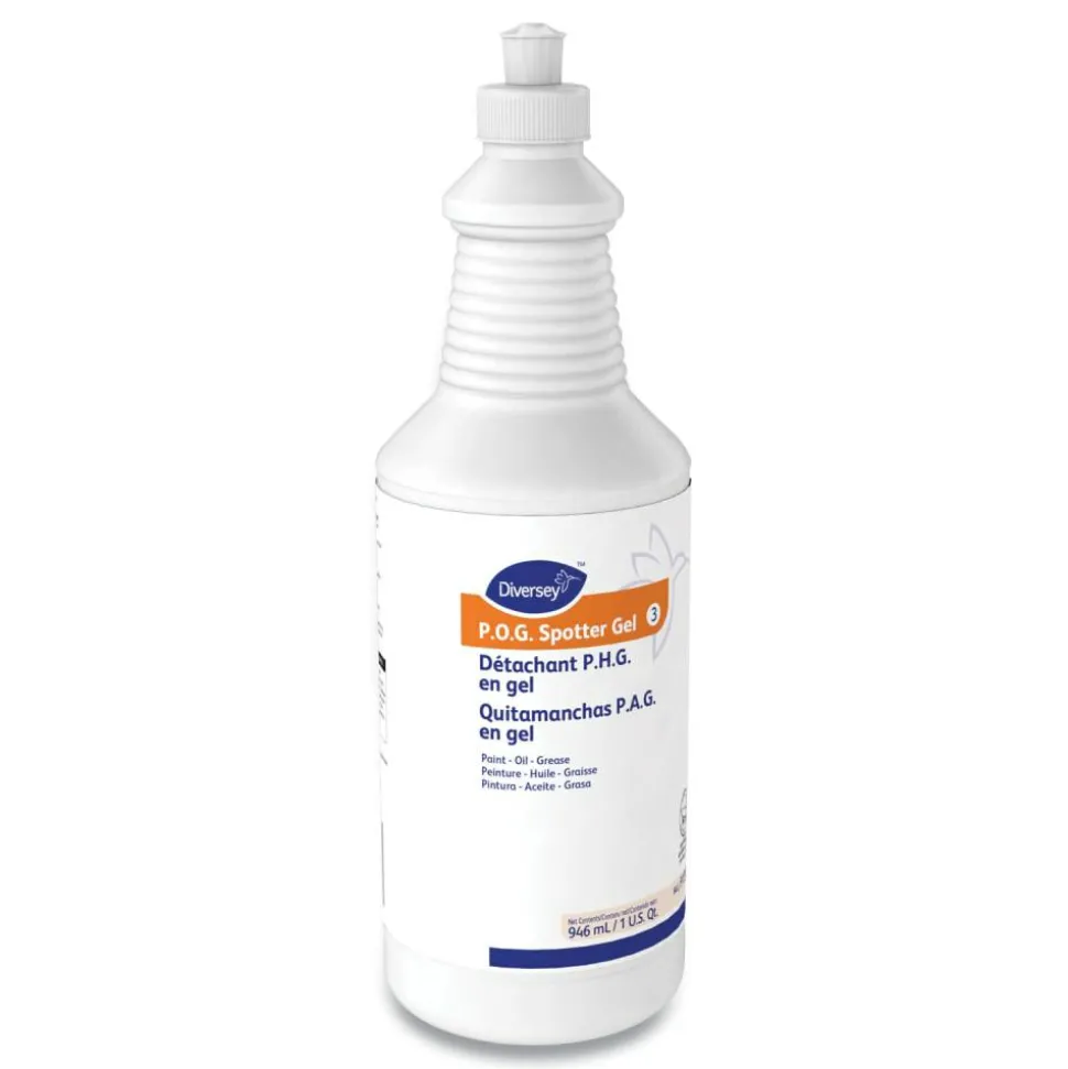 Diversey Paint, Oil and Grease Spotter Gel, Fruity Scent, 32 oz Squeeze Bottle, 6/Carton