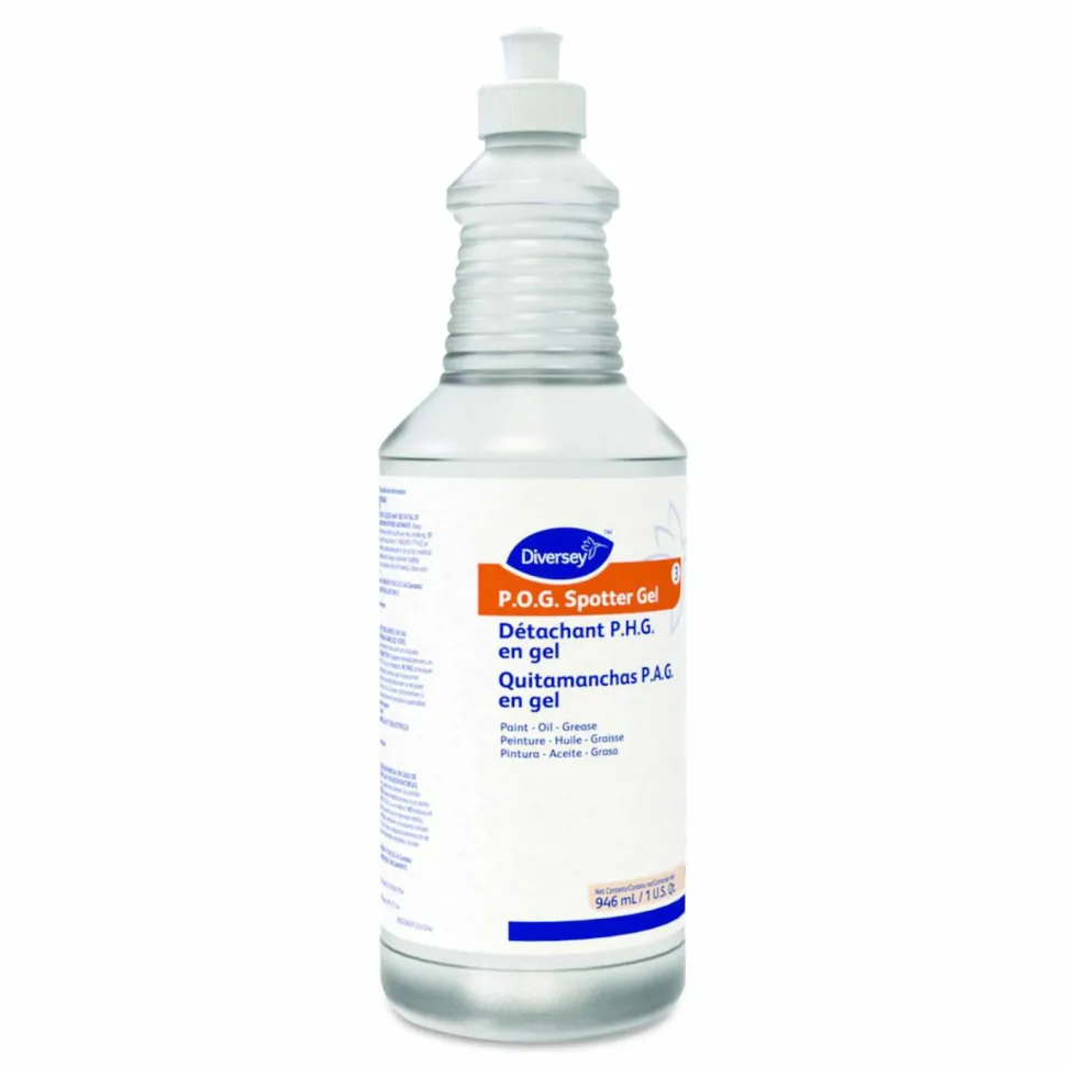 Diversey Paint, Oil and Grease Spotter Gel, Fruity Scent, 32 oz Squeeze Bottle, 6/Carton