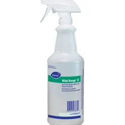 Diversey Screen-Printed Empty Bottles, Wide Range II, 32 Oz, Clear, Pack Of 12 Bottles.