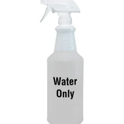 Diversey Screen-Printed Empty Bottles, Water Only, 32 Oz, Clear, Pack Of 12 Bottles.