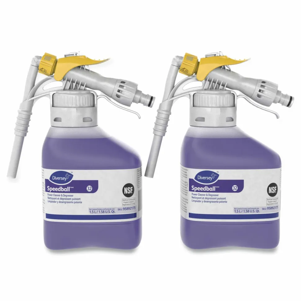 Diversey Speedball Power Cleaner and Degreaser, 50.7 oz Bottle, 2/Carton