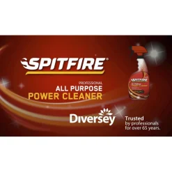 Diversey Spitfire All Purpose Power Cleaner, Fresh Crisp Pine Scent, Liquid, 32 oz Spray Bottle, 4/Carton