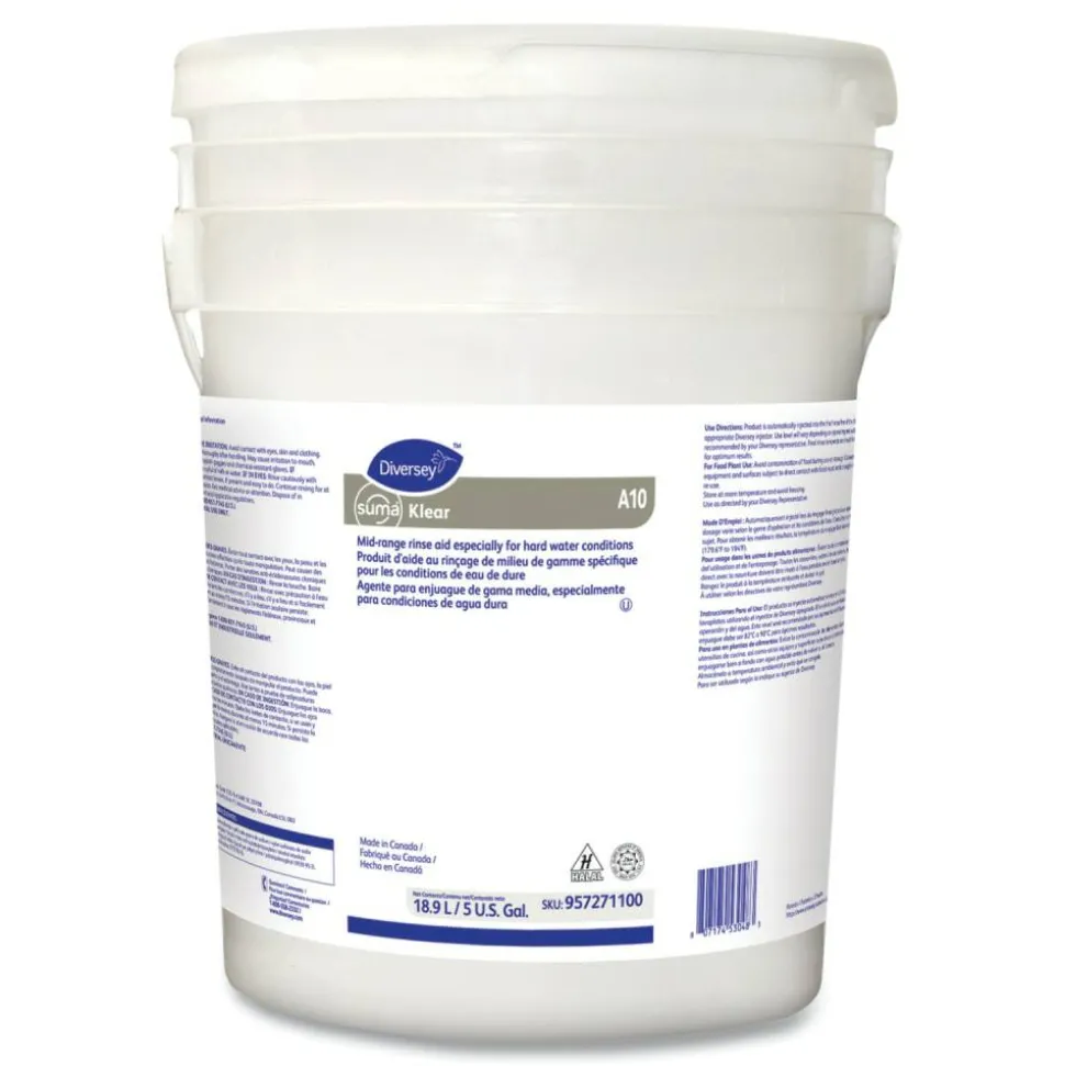 Diversey Suma Klear Rinse Aid, Liquid, 5 gal Pail