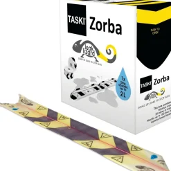 Diversey TASKI Zorba Leak Lizard Absorbent Control Strips, 100' Total, Multicolor, Carton Of 50 Strips