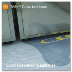Diversey TASKI Zorba Leak Lizard Absorbent Control Strips, 100' Total, Multicolor, Carton Of 50 Strips
