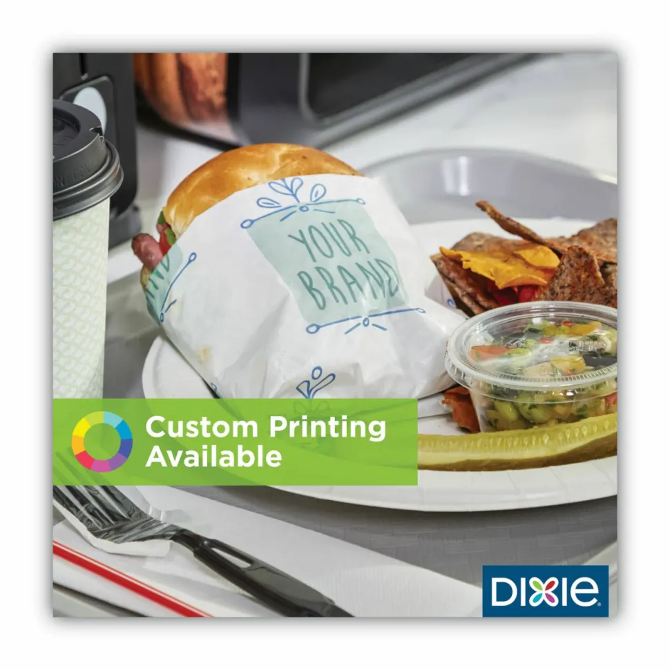 Dixie All-Purpose Food Wrap, Dry Wax Paper, 12 x 12, White, 1,000 Sheets/Pack, 5 Packs/Carton