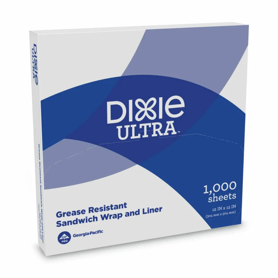 Dixie All-Purpose Food Wrap, Dry Wax Paper, 12 x 12, White, 1,000 Sheets/Pack, 5 Packs/Carton