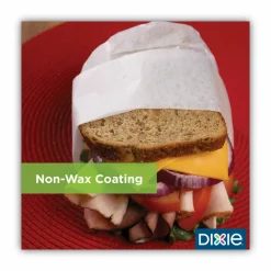 Dixie All-Purpose Food Wrap, Dry Wax Paper, 12 x 12, White, 1,000 Sheets/Pack, 5 Packs/Carton