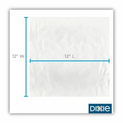 Dixie All-Purpose Food Wrap, Dry Wax Paper, 12 x 12, White, 1,000 Sheets/Pack, 5 Packs/Carton