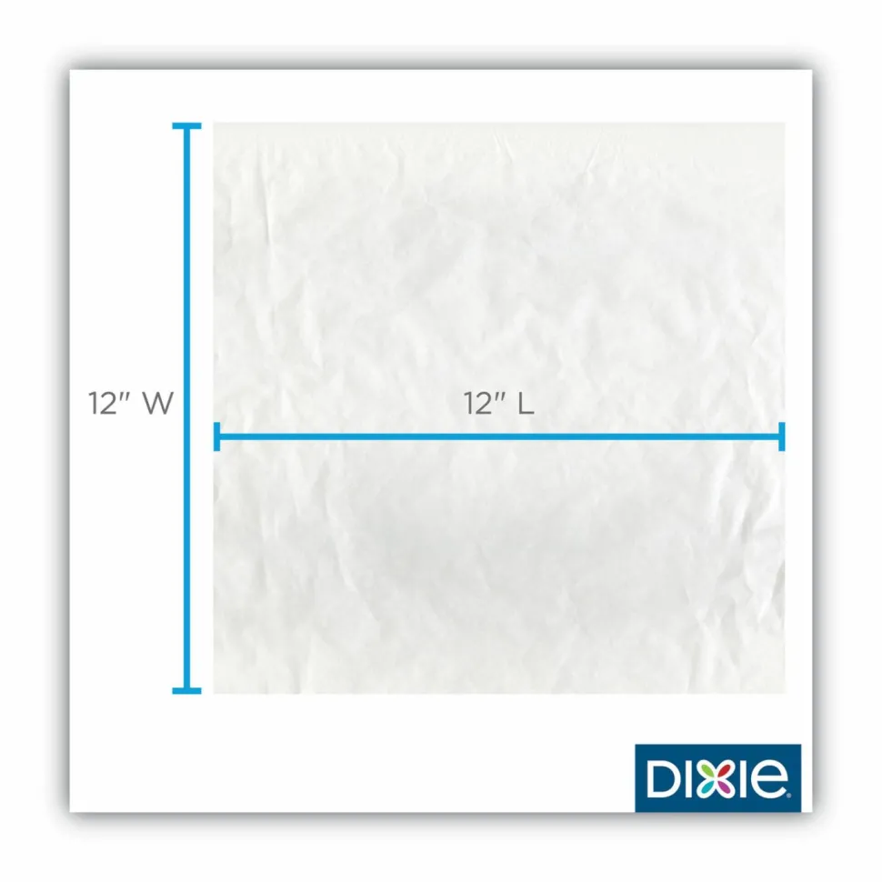 Dixie All-Purpose Food Wrap, Dry Wax Paper, 12 x 12, White, 1,000 Sheets/Pack, 5 Packs/Carton
