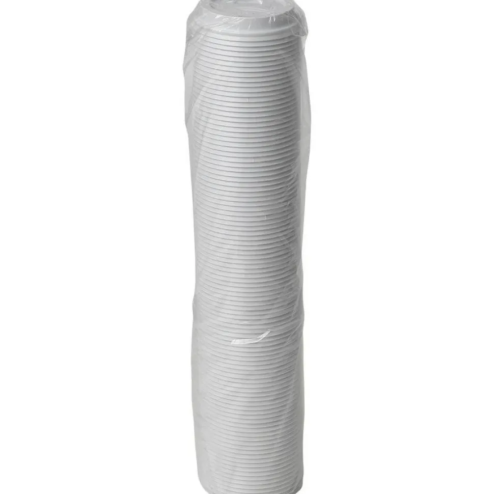 Dixie Dome Drink-Thru Lids, Fits 10 oz to 16 oz Hot Cups, Plastic, White, 1,000/Carton