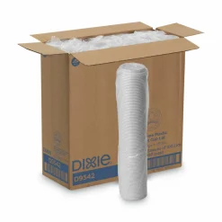 Dixie Dome Drink-Thru Lids, Fits 10 oz to 16 oz Hot Cups, Plastic, White, 1,000/Carton