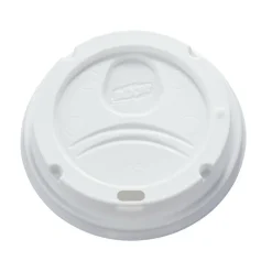 Dixie Dome Lid, Fits 10 oz to 16 oz PerfecTouch Hot Cups/12 oz to 20 oz WiseSize Hot Cups, Plastic, White, 500/Carton