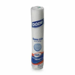 Dixie Drink-Thru Lid, Fits 8 oz Hot Cups, Plastic, White, 1,000/Carton