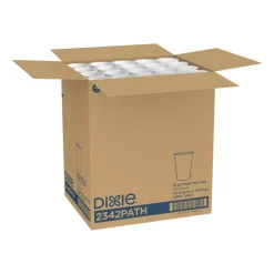 Dixie Paper Hot Cups, 12 oz, Pathways, 1000 Count (50 Cups per Pack, 20 Packs per Case)