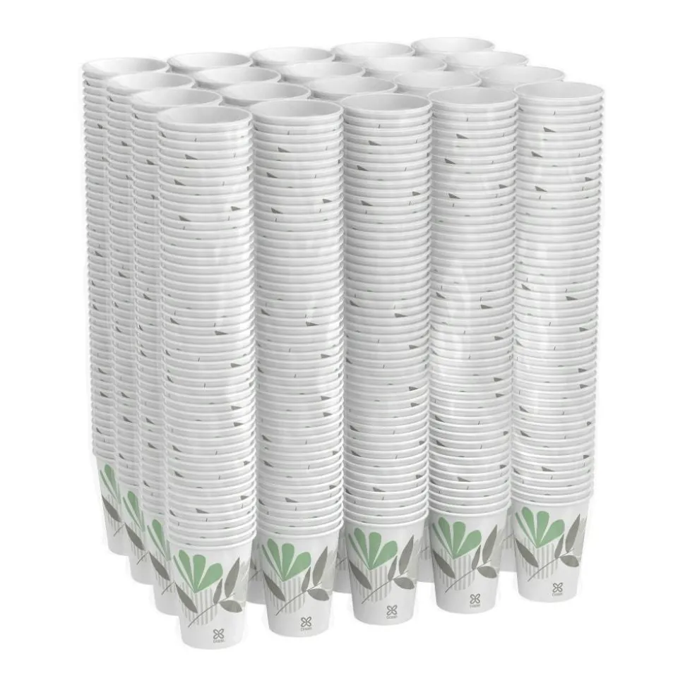 Dixie Paper Hot Cups, 12 oz, Pathways, 1000 Count (50 Cups per Pack, 20 Packs per Case)