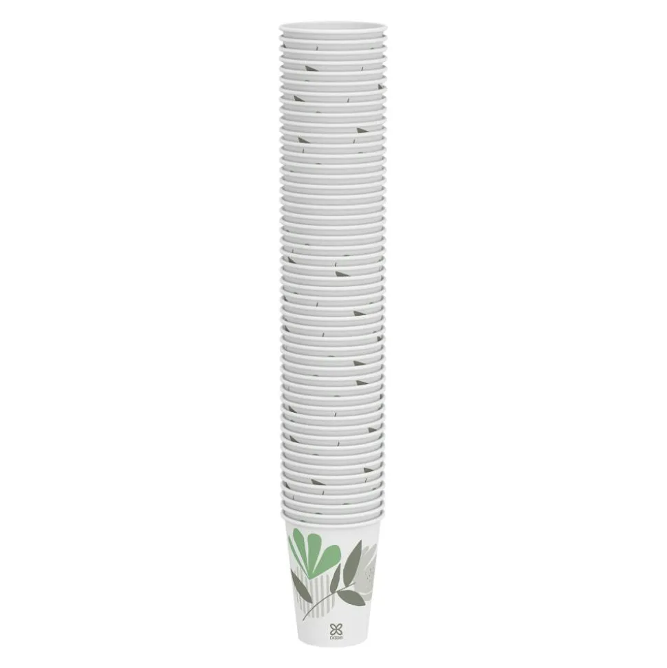 Dixie Paper Hot Cups, 12 oz, Pathways, 1000 Count (50 Cups per Pack, 20 Packs per Case)