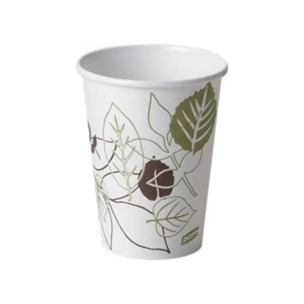 Dixie Paper Hot Cups, 12 oz, Pathways, 1000 Count (50 Cups per Pack, 20 Packs per Case)