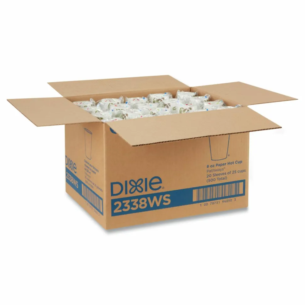 Dixie Pathways 8 oz Paper Hot Cups By GP Pro