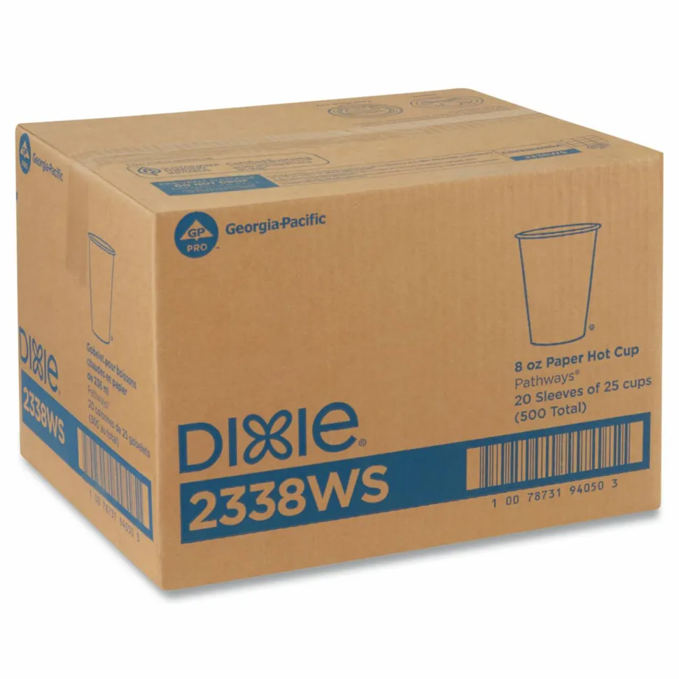 Dixie Pathways 8 oz Paper Hot Cups By GP Pro
