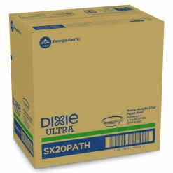 Dixie Pathways Heavyweight Paper Bowls, 20 oz, White/Green/Burgundy, 125/Pack