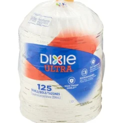 Dixie Pathways with Soak Proof Shield Heavyweight Paper Bowls, WiseSize, 12 oz, Green/Burgundy, 125/Pack, 4 Packs/Carton