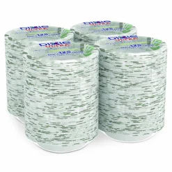 Dixie Pathways with Soak Proof Shield Heavyweight Paper Bowls, WiseSize, 12 oz, Green/Burgundy, 125/Pack, 4 Packs/Carton