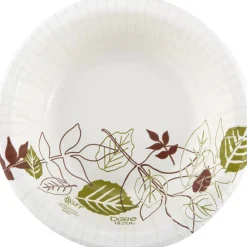 Dixie Pathways with Soak Proof Shield Heavyweight Paper Bowls, WiseSize, 12 oz, Green/Burgundy, 125/Pack, 4 Packs/Carton