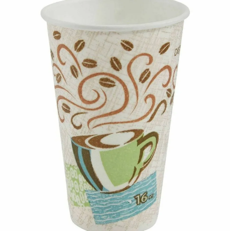 Dixie PerfecTouch 16 oz Insulated Paper Hot Coffee Cups by GP Pro