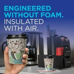Dixie PerfecTouch 16 oz Insulated Paper Hot Coffee Cups by GP Pro