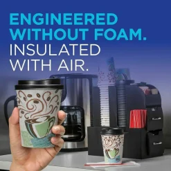 Dixie PerfecTouch 8 oz Insulated Paper Hot Coffee Cups by GP Pro