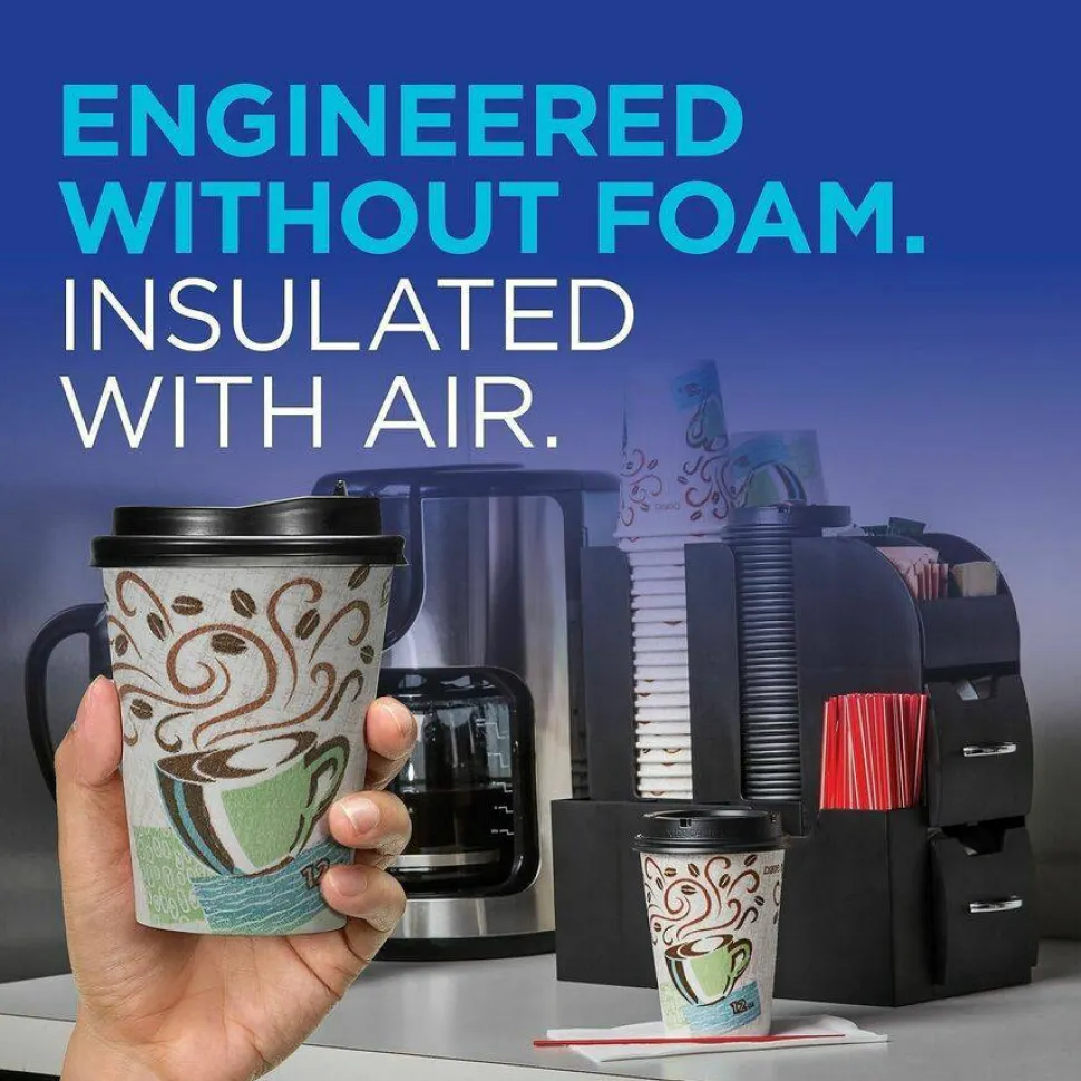 Dixie PerfecTouch 8 oz Insulated Paper Hot Coffee Cups by GP Pro