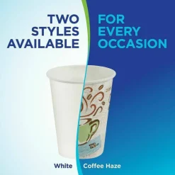 Dixie PerfecTouch 8 oz Insulated Paper Hot Coffee Cups by GP Pro