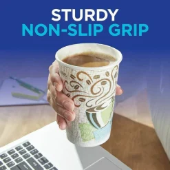 Dixie PerfecTouch 16 oz Insulated Paper Hot Coffee Cups by GP Pro - 50 / Pack