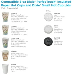 Dixie PerfecTouch 8 oz Insulated Paper Hot Coffee Cups by GP Pro - 50 / Pack