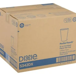 Dixie PerfecTouch 12 oz Insulated Paper Hot Coffee Cups by GP Pro