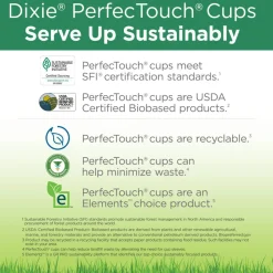 Dixie PerfecTouch 12 oz Insulated Paper Hot Coffee Cups by GP Pro