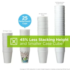 Dixie PerfecTouch 12 oz Insulated Paper Hot Coffee Cups by GP Pro
