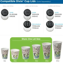 Dixie PerfecTouch 12 oz Insulated Paper Hot Coffee Cups by GP Pro
