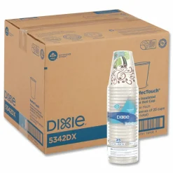 Dixie PerfecTouch 12 oz Insulated Paper Hot Coffee Cups by GP Pro