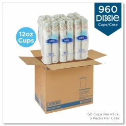 Dixie PerfecTouch 12 oz Insulated Paper Hot Coffee Cups by GP Pro