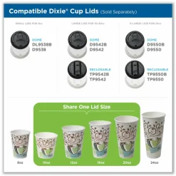 Dixie PerfecTouch 12 oz Insulated Paper Hot Coffee Cups by GP Pro