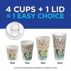 Dixie PerfecTouch 16 oz Insulated Paper Hot Coffee Cups by GP Pro