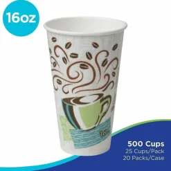 Dixie PerfecTouch 16 oz Insulated Paper Hot Coffee Cups by GP Pro