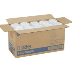 Dixie PerfecTouch Hot Cup Lids, For 10-, 12- And 16-Oz Cups, White, Pack Of 50 Lids