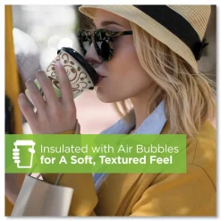 Dixie PerfecTouch Insulated Paper Cups, 8 Oz, Coffee Haze, Pack Of 1,000 Cups